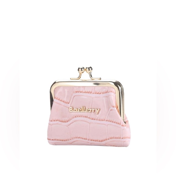 Bags | New Crocodile Embossed Coin Purse Letter Decor Kiss Lock Pu ...